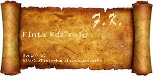 Finta Károly névjegykártya